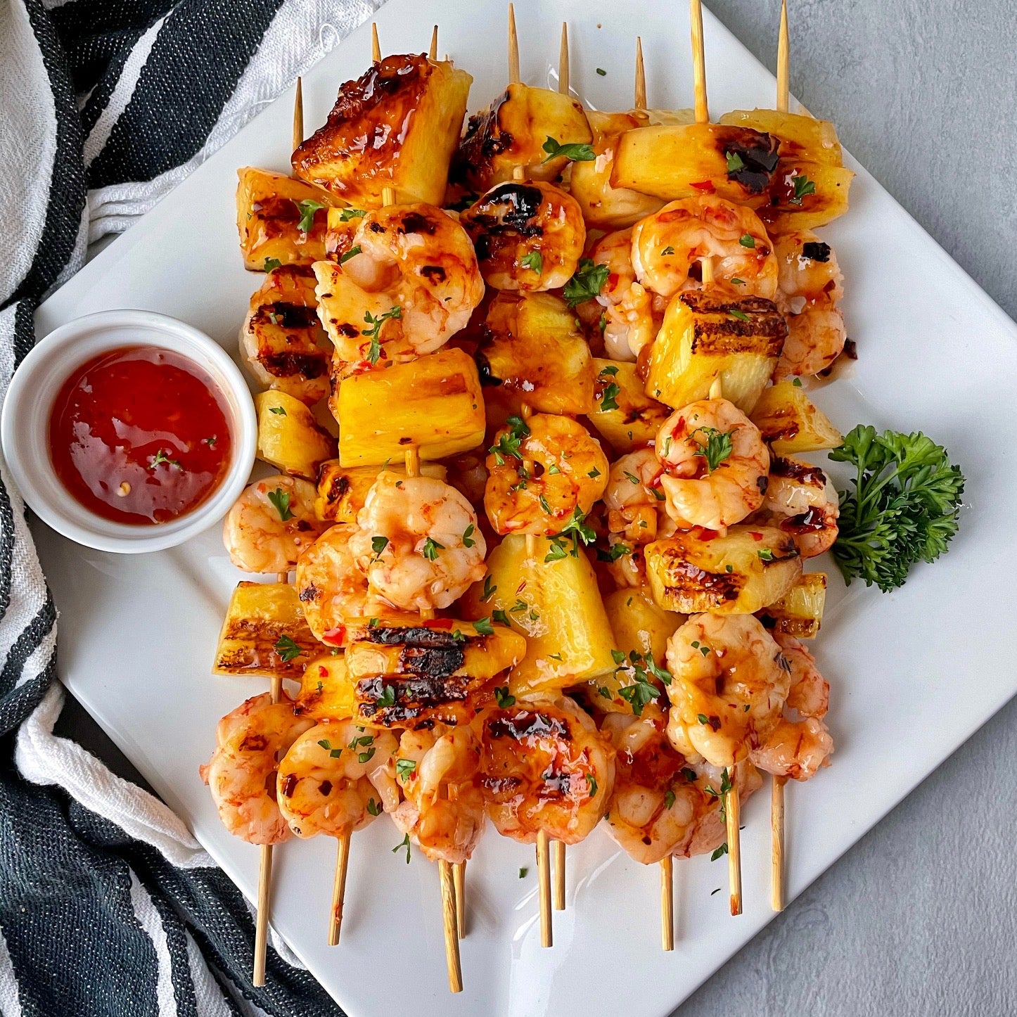 Tikbalang's Spicy Pineapple Shrimp Skewers