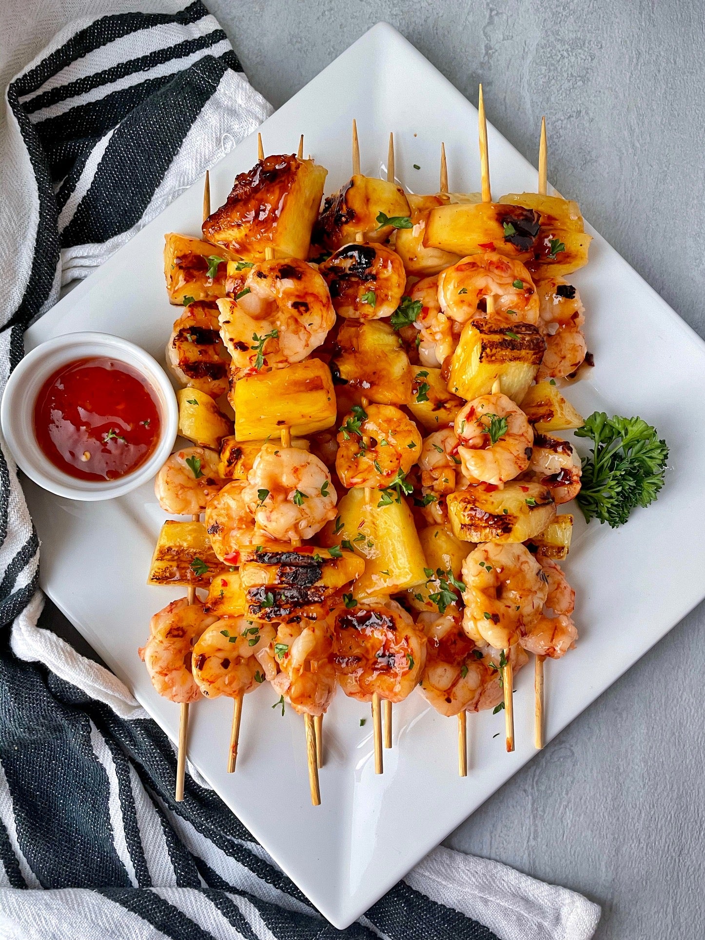 Tikbalang's Spicy Pineapple Shrimp Skewers